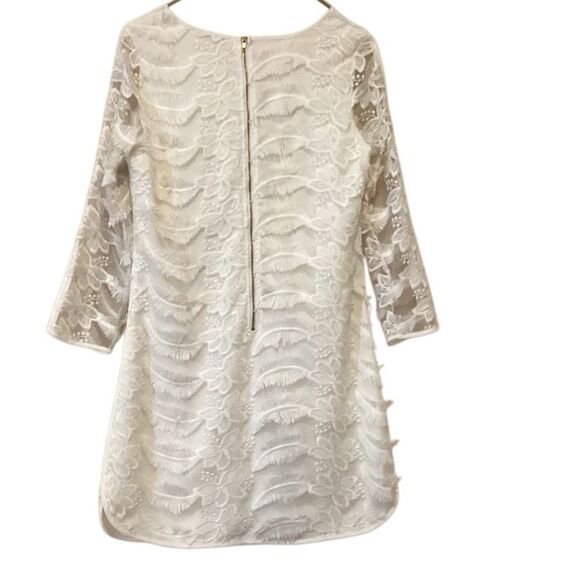 NWT Piperlime Textured Lined White Dress Size Medium - Picture 5 of 11